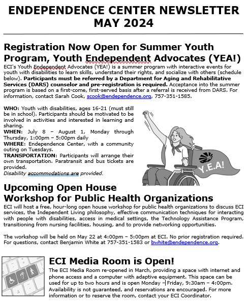 Cover page of May 2024 ECI Newsletter.