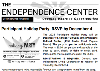 December 2025 newsletter cover page