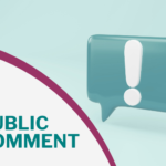 Teal speech bubble. The words PUBLIC COMMENT appear on the left side.