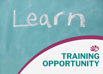 Background is a chalkboard, with the word LEARN written across in chalk. The words "Training Opportunity" appear on the bottom right, with the ECI logo.
